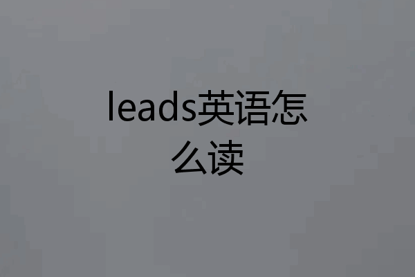 leads英语怎么读