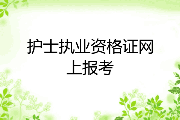 护士执业资格证网上报考