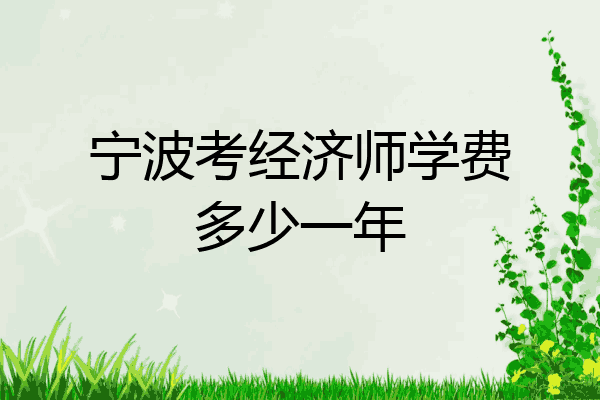 宁波考经济师学费多少一年