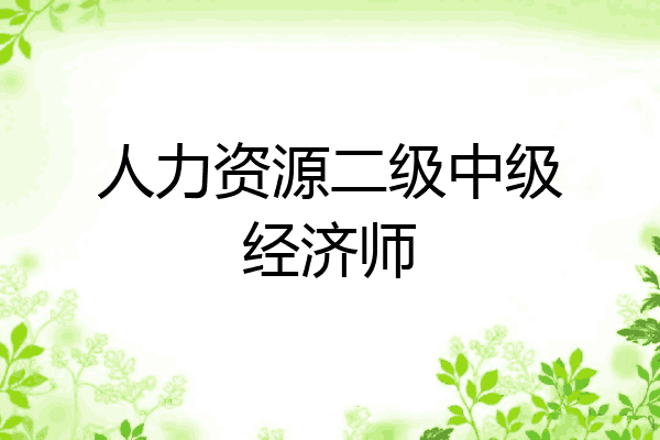 人力资源二级中级经济师