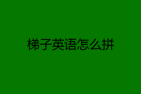 梯子英语怎么拼