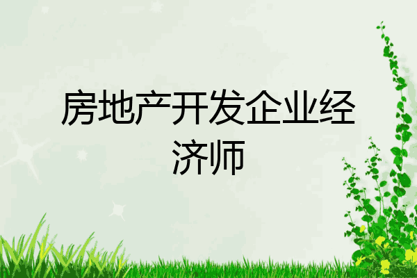 房地产开发企业经济师