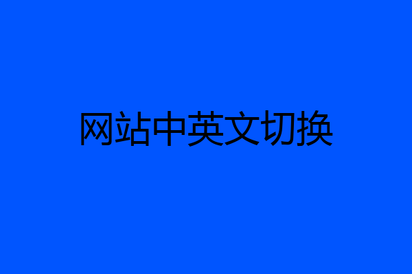 网站中英文切换