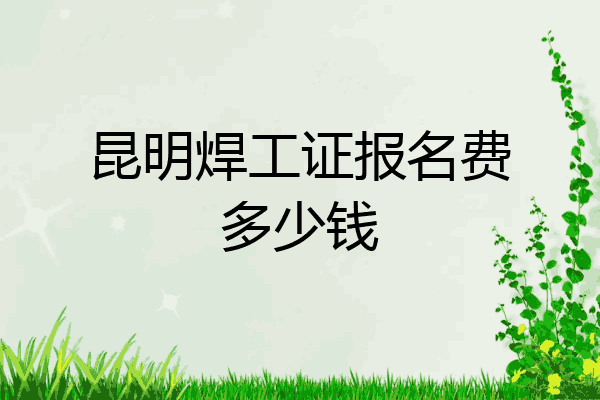 昆明焊工证报名费多少钱