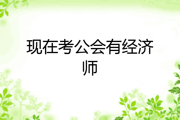现在考公会有经济师