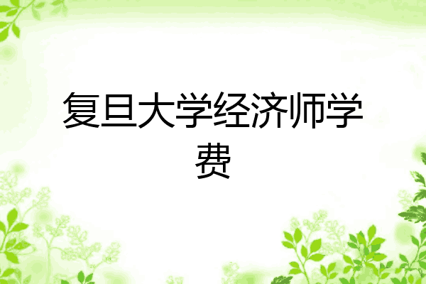 复旦大学经济师学费