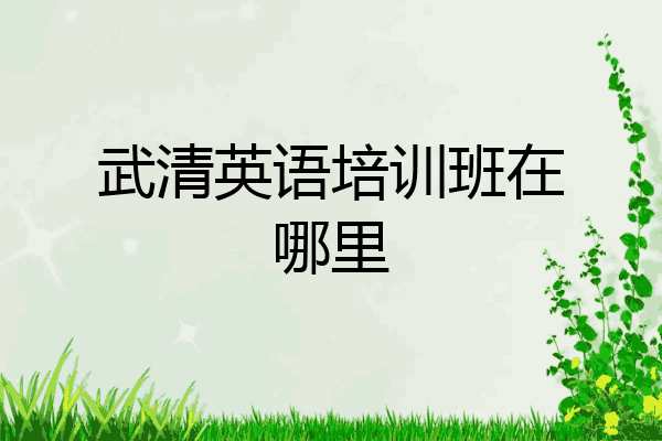 武清英语培训班在哪里