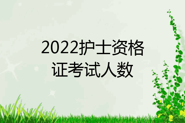 2022护士资格证考试人数