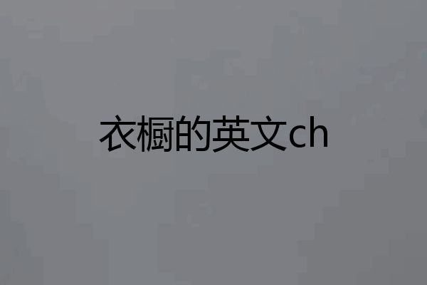 衣橱的英文ch