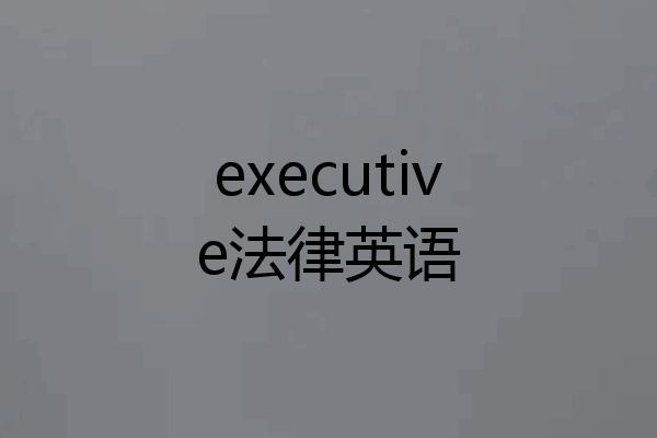 executive法律英语
