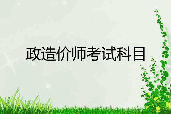 政造价师考试科目