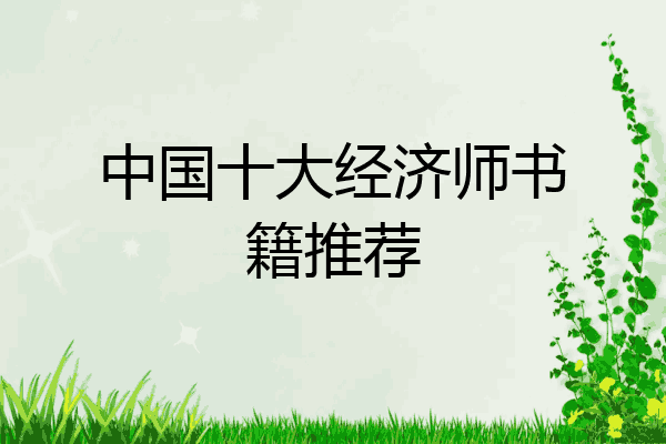 中国十大经济师书籍推荐