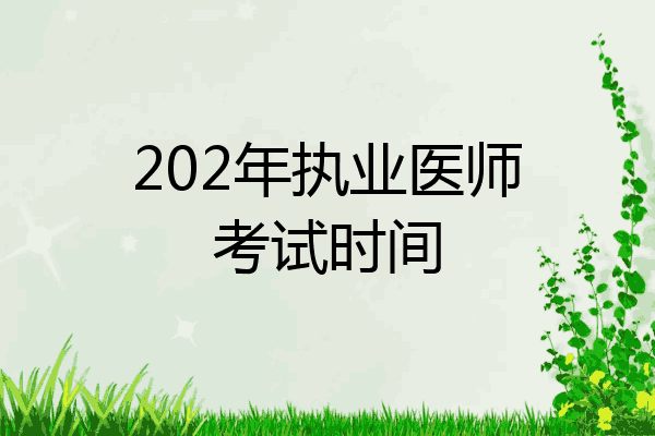 202年执业医师考试时间