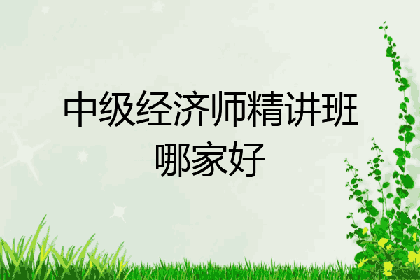 中级经济师精讲班哪家好