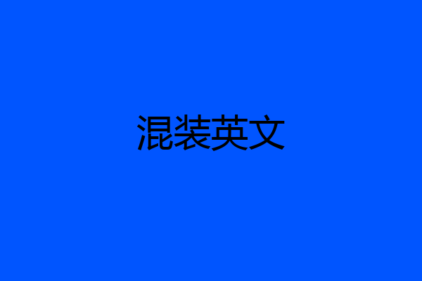 混装英文