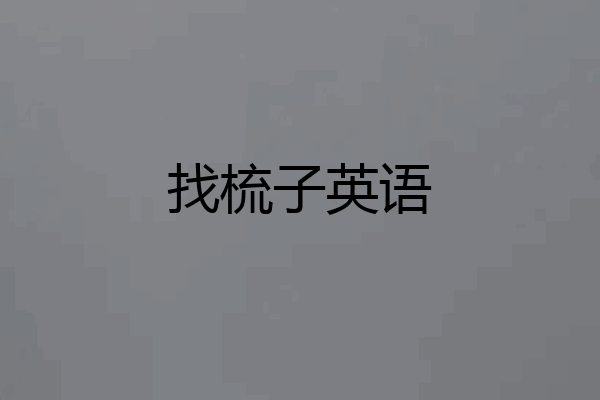 找梳子英语