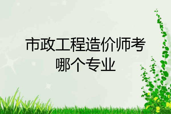 市政工程造价师考哪个专业