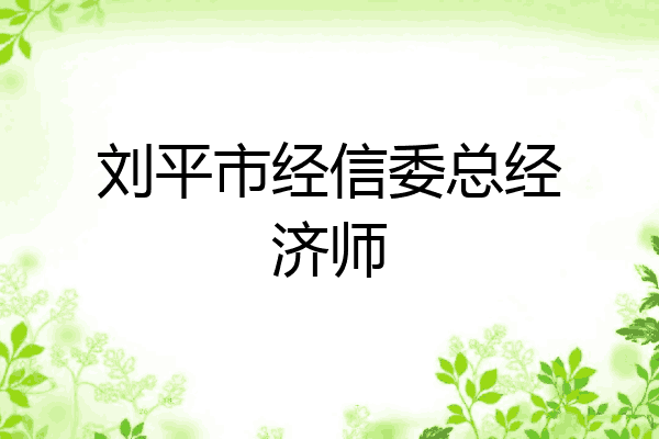 刘平市经信委总经济师