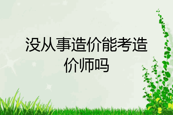 没从事造价能考造价师吗