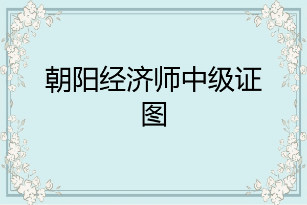 朝阳经济师中级证图