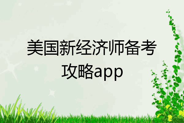 美国新经济师备考攻略app