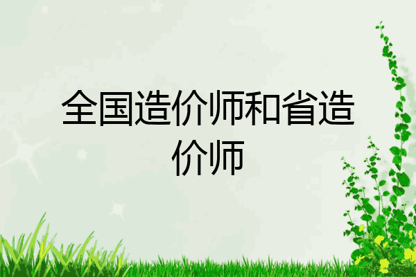 全国造价师和省造价师