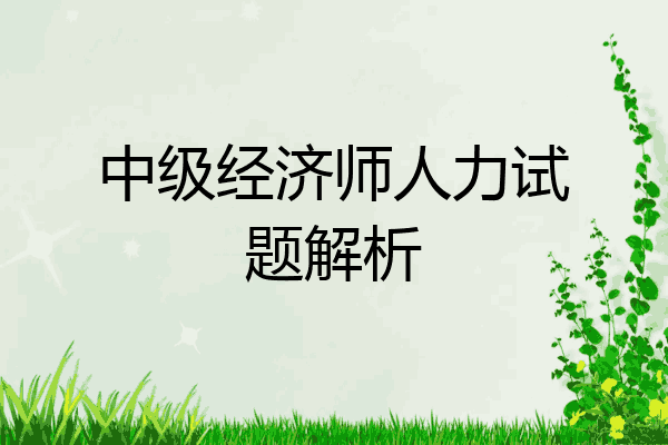 中级经济师人力试题解析