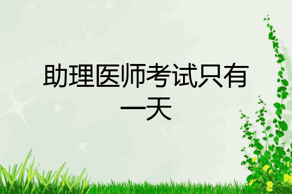 助理医师考试只有一天