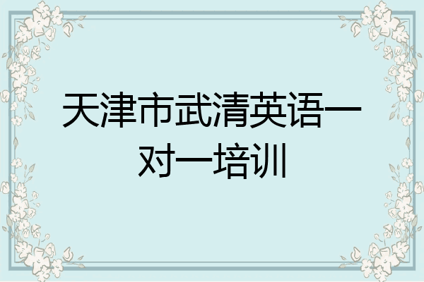 天津市武清英语一对一培训