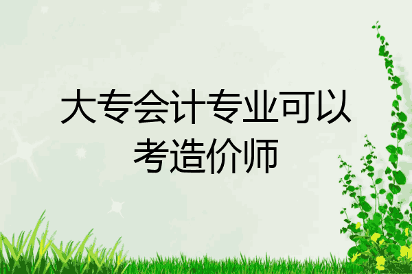 大专会计专业可以考造价师
