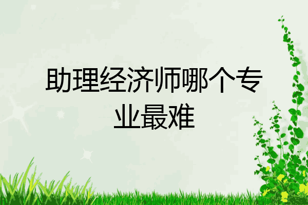 助理经济师哪个专业最难