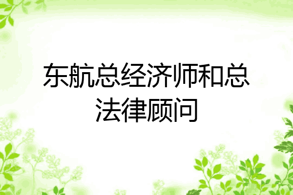 东航总经济师和总法律顾问