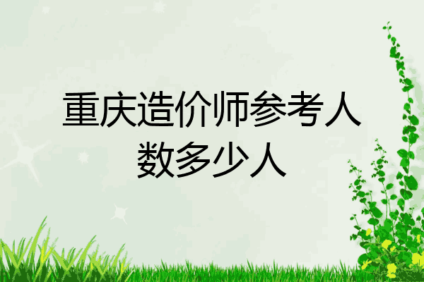 重庆造价师参考人数多少人