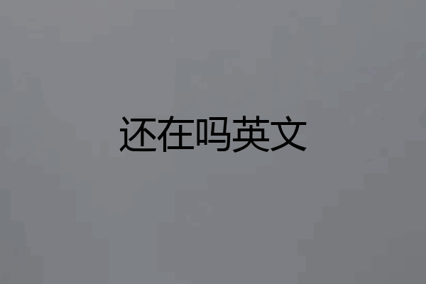 还在吗英文