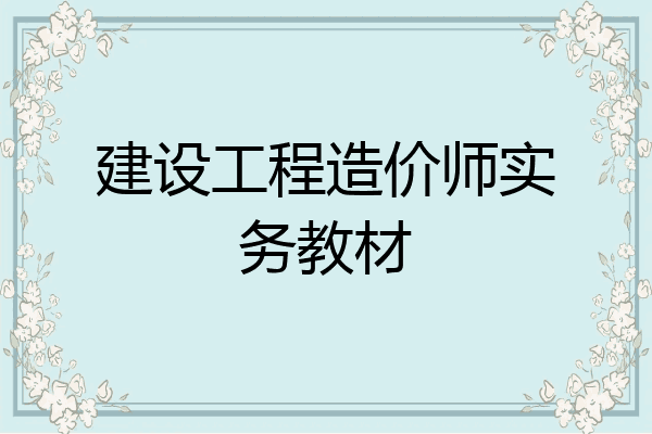 建设工程造价师实务教材