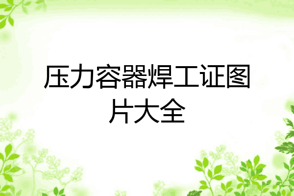 压力容器焊工证图片大全