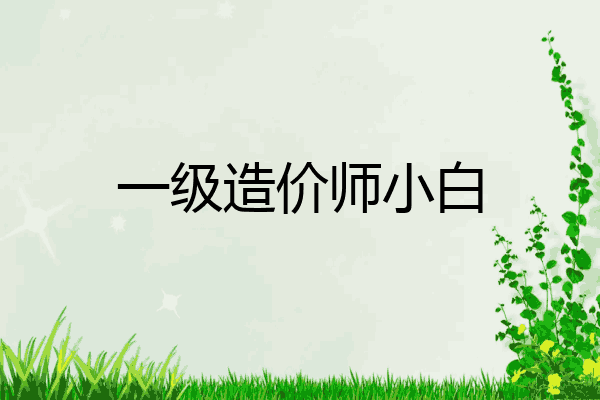 一级造价师小白