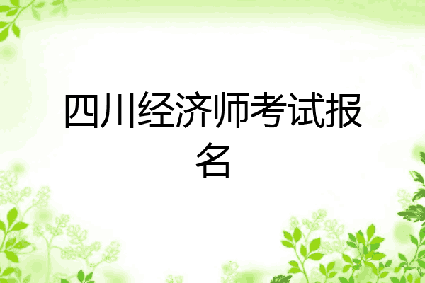 四川经济师考试报名