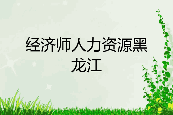 经济师人力资源黑龙江