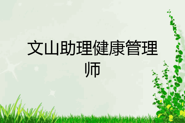文山助理健康管理师