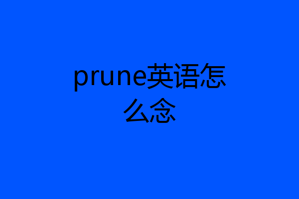 prune英语怎么念