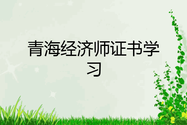 青海经济师证书学习