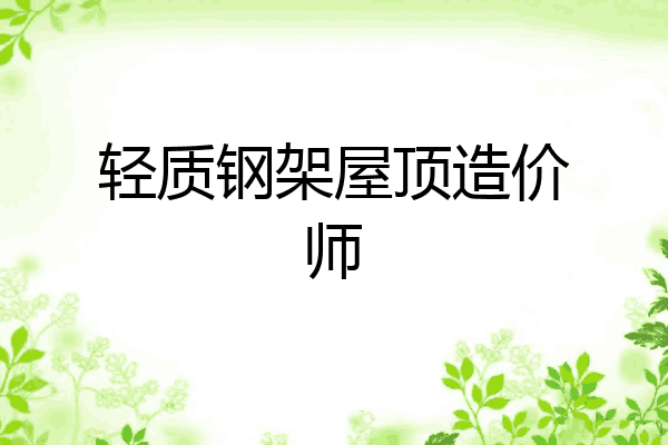 轻质钢架屋顶造价师