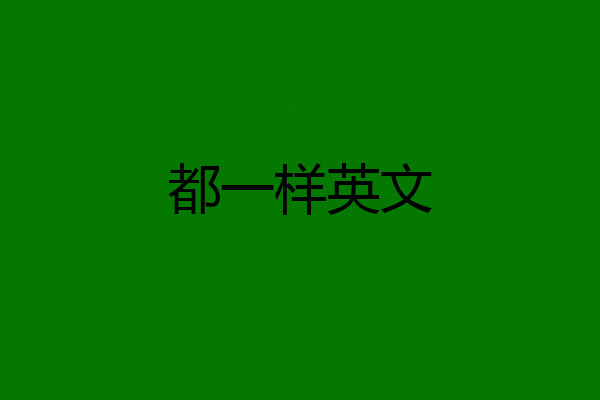 都一样英文
