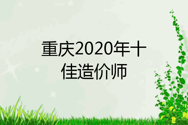 重庆2020年十佳造价师