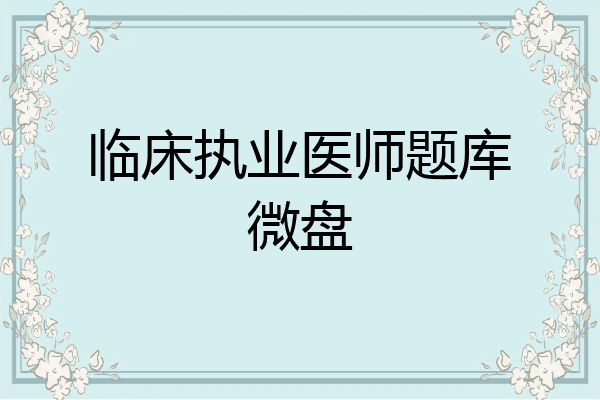 临床执业医师题库微盘