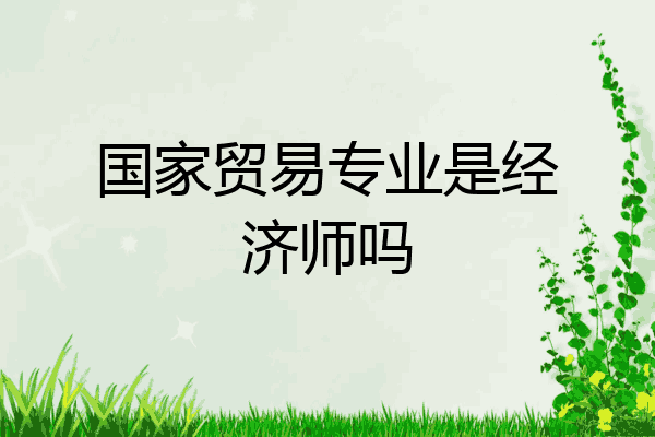 国家贸易专业是经济师吗