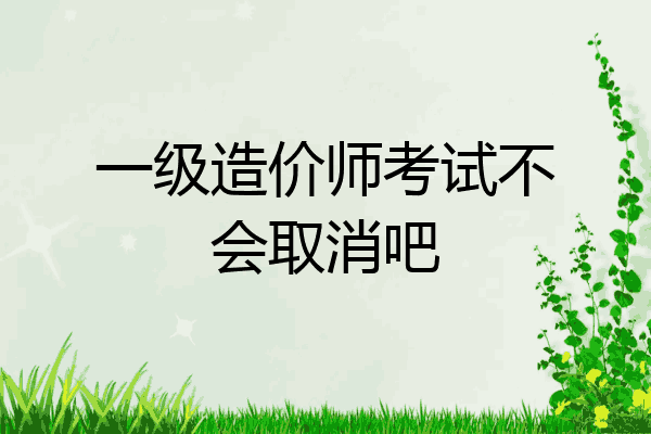 一级造价师考试不会取消吧