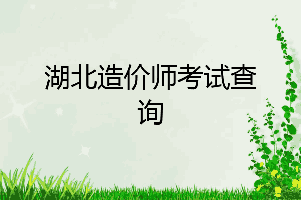 湖北造价师考试查询