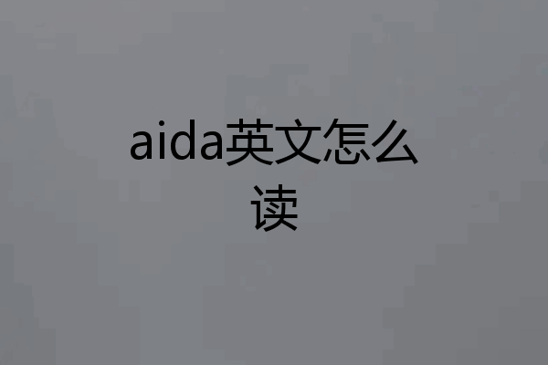 aida英文怎么读
